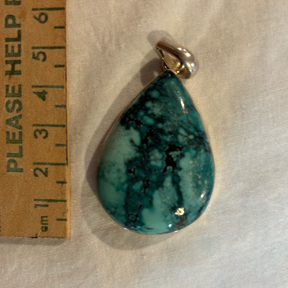 Natural turquoise pendant.